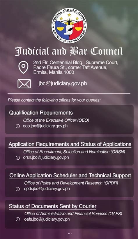 Judicial and Bar Council Online Application Scheduler .